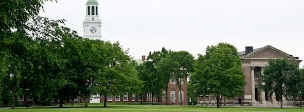 Baker and Rauner Libraries on the Dartmouth College Green