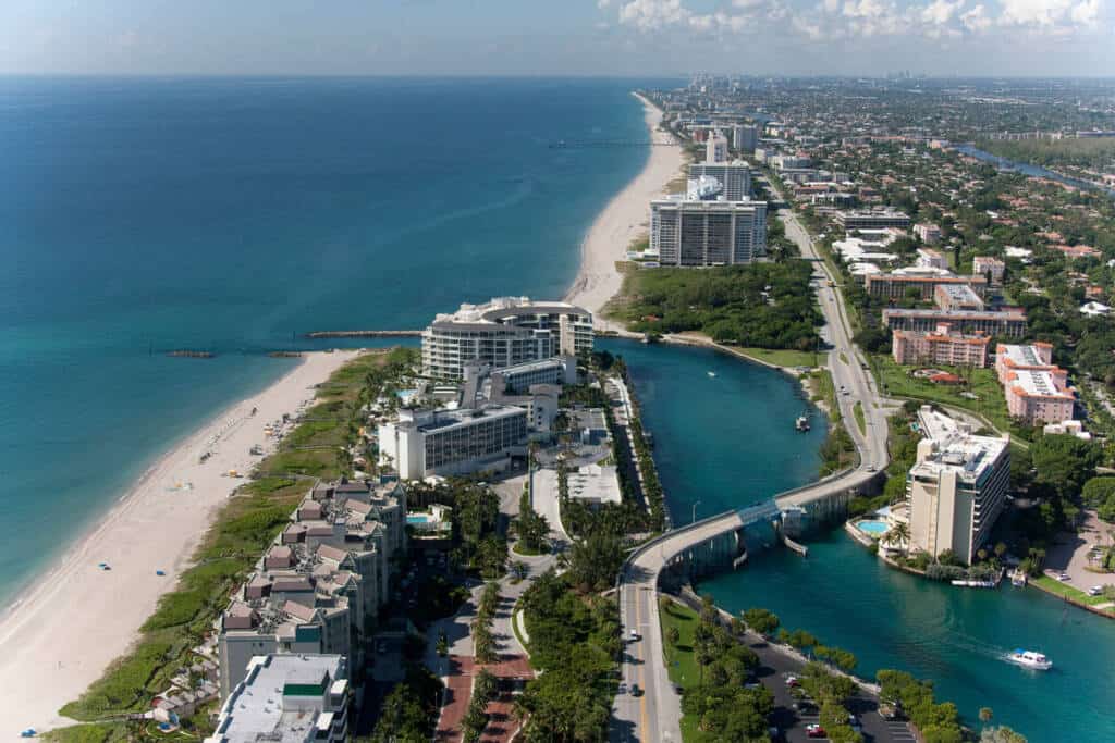 Aerial View of Baca Raton Inlet