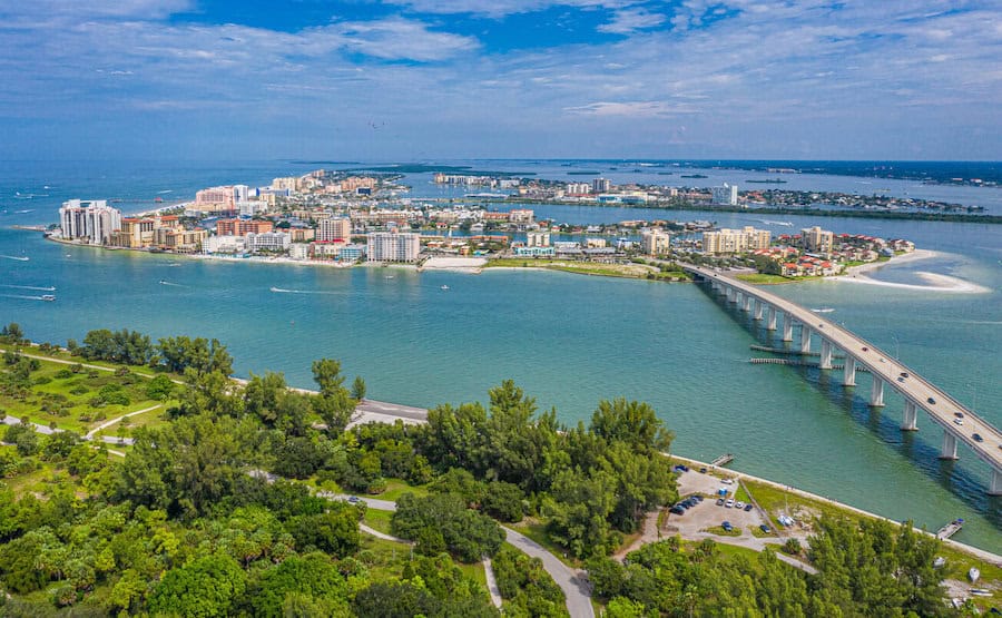 Clearwater Beach, Florida Aerial Drone