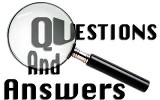 questions and answers graphic with a magnifying glass